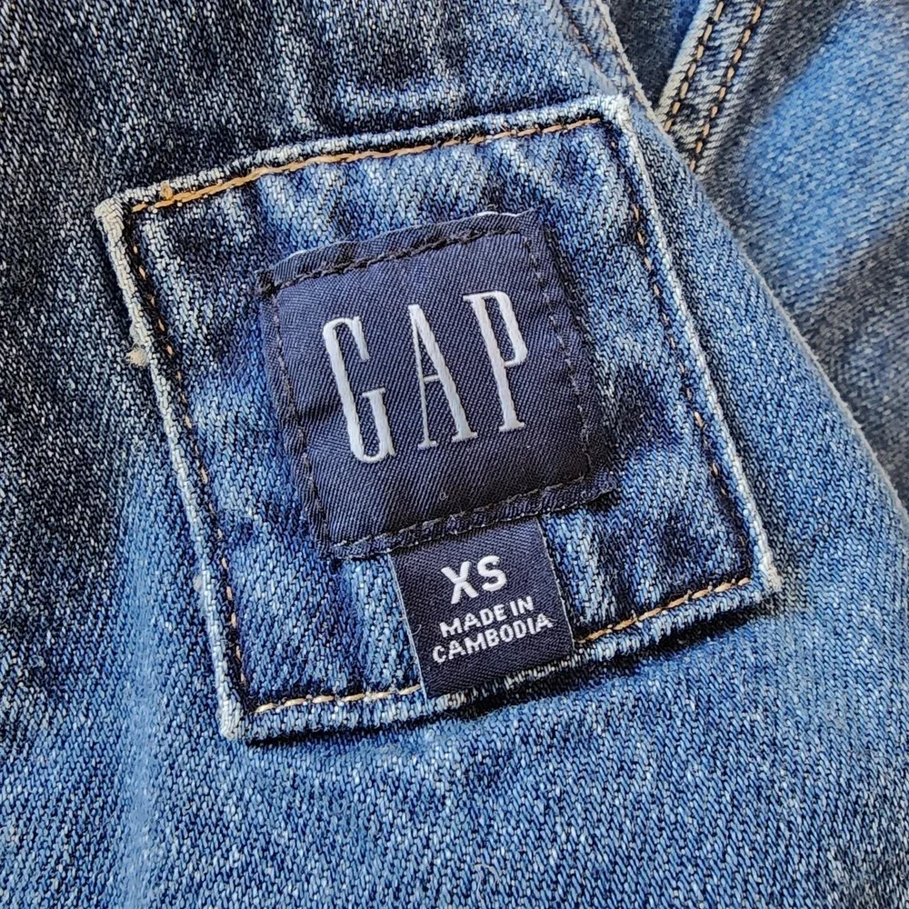 Gap Denim Bib Overalls 100% Cotton Utility Workwear Cottage Farm Straight Leg XS